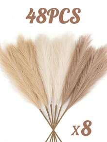 48/24 Pcs - Artificial Cattail, Deep Purple, Boho Decor, Fake Reeds, Tall & Fluffy, Artificial Flowers, Suitable For Autumn Vase Filler, Farmhouse Home Kitchen Boho Decor, Room Decor, Wedding Party Decor, Valentine's Day, Graduation Gift, Autumn Decor, Fall, Artificial Plants - Multicolor - View 12