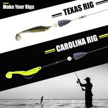 Sinker Burr-Free Built-In Tube Lead Worm Fishing Sinker Weight,Fishing Weight For Texas Rigs Bass Fishing Saltwater - Multicolor - View 10