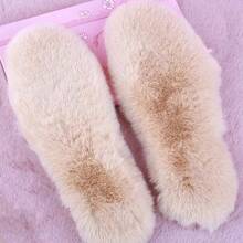 QKC زوج من بطانات الحذاء الناعمة والفراء، مناسبة لأحذية الثلج وأنواع أخرى من الأحذية، مناسبة للجنسين للاستخدام في فصلي الخريف والشتاء - بني فاتح - مشاهدة 11