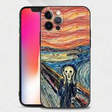 Custodia per telefono con dipinto "Notte stellata" di Van Gogh, compatibile con 16, 15, 14, 13, 12, 11 Pro Max, XS, X, XR, 7, 8, SE, e compatibile con Samsung Galaxy S17, S17 Pro, S17 Pro Max - a4 - Visualizzare 7