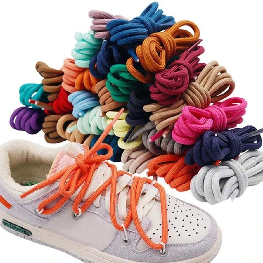 Extra Long 5mm Thick Round Polyester Shoelaces For Basketball Hiking & Training Shoes Durable Colorful Laces For Boots Sneakers