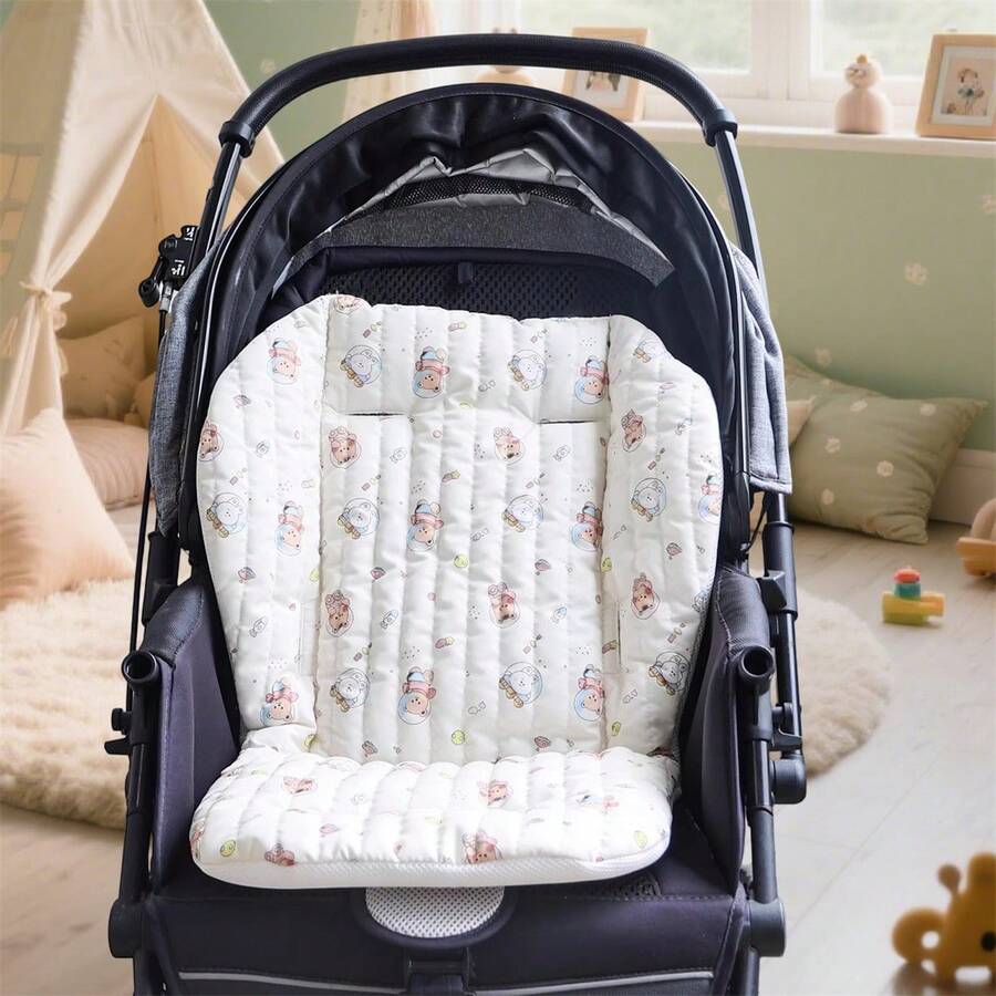 Baby Stroller Seat Cushion Pattern Print Seat Mattress Pad For Carriage,Bassinet Pram - Multicolor - View 1