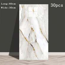 30 pièces d'autocollants muraux en marbre doré - imperméables et résistants à l'humidité, amovibles et repositionnables, conviennent pour la rénovation des murs dans les cuisines, les salons, les chambres à coucher et les salles de bains