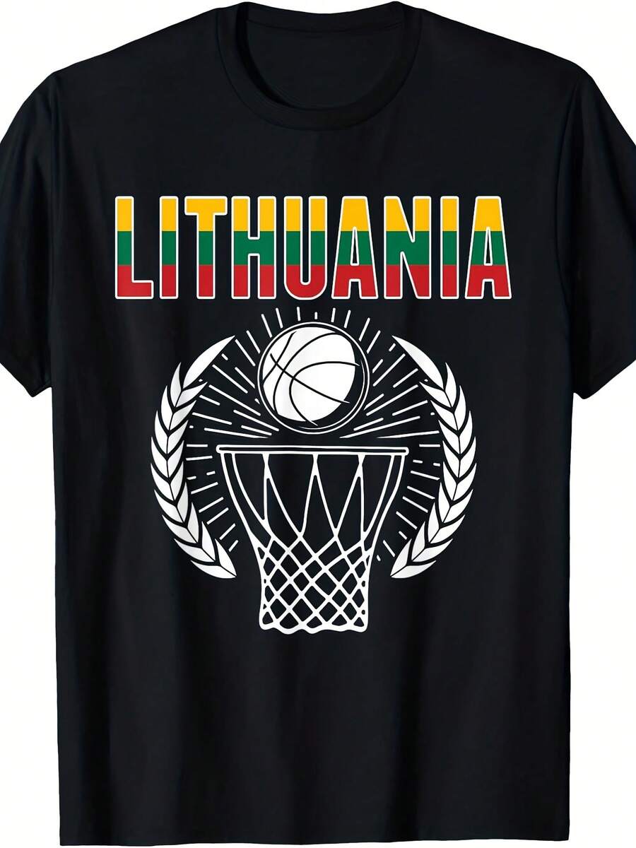 Lithuania Basketball Fans Jersey Lithuanian Sport Porters T-Shirt - 款式17 - 查看 1