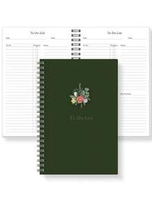 1pc Daily Planner Notebook, A5 Minimalist Daily Task Planner With Progress Tracker, Notes & Priorities,Perfect For Personal, Work & School Use,Office Supplies,Christmas Gifts,Office Desk Accessories