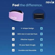 Collarn Cervical Suave, Soporte Cervical Ajustable Con Paquete De Gel Fro - Calor, Alivio Del Dolor De Cuello Y Collarn De Soporte Para Dormir, Alivia La Presin De La Columna Cervical, Morado - inicial - Ver 9