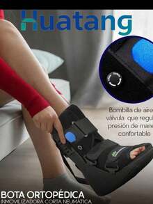 Bota Ortopédica Walker Neumática Corta Válvula de Aire Lesiones de Tobillo Soporte Ajustable y Recuperación Rápida Suela Balancín y Confort Anatómico Postquirúrgica - GRANDE - Ver 3