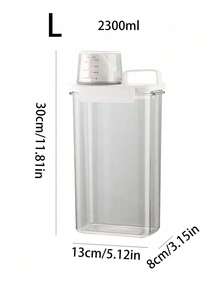 Airtight Laundry Detergent Container, Clear Storage Dispenser With Measuring Scoop, Leak-Proof Canister For Powder & Liquid - White - View 11