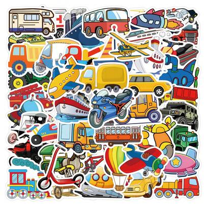 Transportation Vehicle Stickers, For Decorating Stationery, Water Bottles, Luggage, Skateboards, Guitars, DIY Scrapbooking Materials
