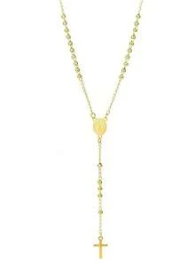 Gold Virgin Mary Rosary Necklace For Women Men Rosary Bead Cross Necklace Catholic Pendant Necklace Religious  Jewelry Gifts2025 - 金色 - 查看 12