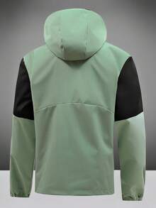 Giacca softshell con cappuccio da uomo per uso all'aperto, adatta per escursionismo, arrampicata, avventura, per tutte le stagioni