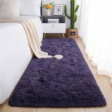 Alfombras suaves Chicrug para dormitorio y sala de estar, alfombra de felpa esponjosa de 2x6 pies, alfombra peluda para área, alfombra que no se desprende para habitación de niños, niñas, decoración del hogar, gris - Morado grisáceo - Ver 8