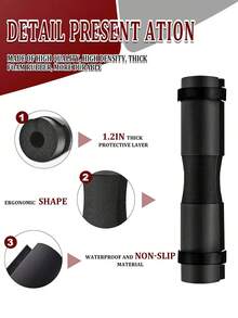 Almohadilla para sentadillas, almohadilla para barra de levantamiento - Almohadilla de espuma que proporciona alivio al cuello y los hombros durante el entrenamiento - Apto para barras estándar (1 protector de hombro para barra) - Disponible en múltiples colores