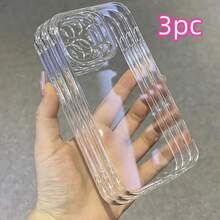 3 Ốp lưng điện thoại TPU mềm thay thế hàng ngày trong suốt tối giản, tương thích với các mẫu điện thoại Apple 17 16 15 14 13 12 11 Plus Pro Max, Ốp lưng bảo vệ phong cách INS cá nhân hóa, Ốp lưng bảo vệ toàn thân tối giản thời trang, Thiết kế thẩm mỹ cao, Quà tặng sinh nhật, Quà tặng ngày lễ - Trong sáng - Xem 1