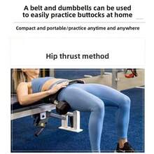 1 pieza Cinturón con acolchado para puente glúteo y elevación de cadera - Banda de resistencia ajustable para entrenamiento de peso para ejercicios de glúteos, gimnasio, yoga, sentadillas y fortalecimiento de glúteos (Negro/Rosa)