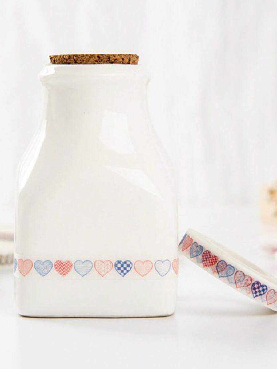 10pcs Romantic Ripple Border Washi Tape, 10 Different Cute Pattern Decorative Tapes, 5mm*2mm/380mm, Perfect For Scrapbooking, Planner, Journaling - Round - View 1