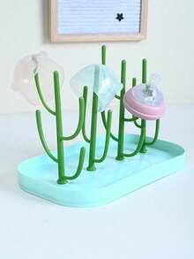 1 pieza Escurridor de biberones con bandeja, Escurridor de biberones de gran capacidad, Secado y drenaje rápido para biberones, chupetes, diseño de soporte desmontable, biberón y chupete no incluidos - Multicolor - Ver 7