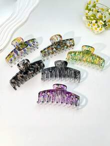 1 buc/3 buc/6 buc model geometric casual din plastic ABS (rășină ABS) 2025 agrafe de păr noi, vândute la preț redus, potrivite pentru pictură, plumeria, vacanță, călătorii, petrecere, ziua de naștere, birou, plajă, coafură de vacanță, set combinat cu gheare de păr, agrafe cu gheare pentru toate anotimpurile accesorii de păr de iarnă