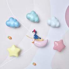 1 pieza Tirador de cajón de cerámica, color macaron, con forma de nube, estrella y luna, adecuado para cocina, gabinete, dormitorio, armario, baño, tocador, muebles - Multicolor - Ver 6