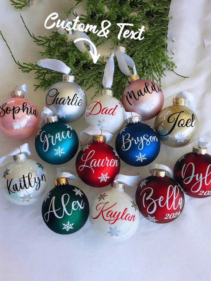 Personalisierte Weihnachtskugeln, Individualisierte Namens-Weihnachtsornamente, Weihnachtskugeln, Nachname Weihnachtskugeln, Weihnachtsmann-Geschenke Personalisierte Weihnachtskugeln/Namens-Weihnachtsbaumornamente/Individualisierte Namensornamente