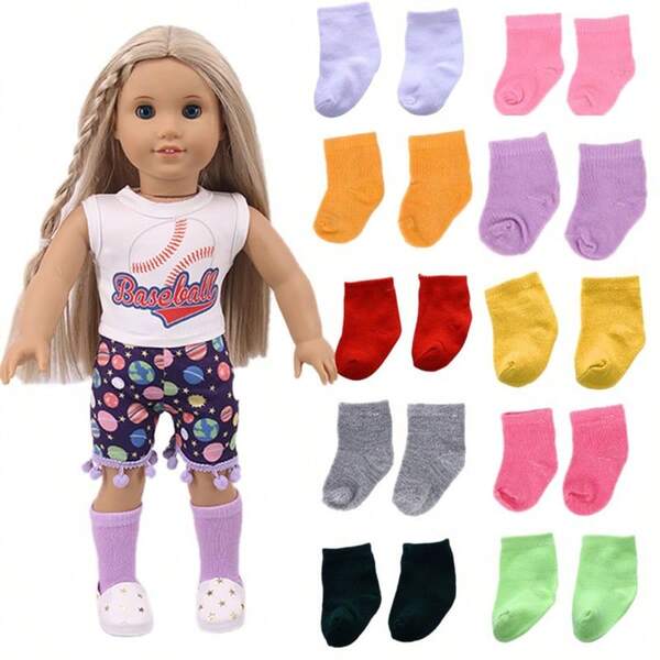 18-Inch American Girl Doll Accessories - Summer Doll Socks