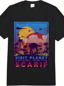 Rogue One Vintage Visit Scarif Travel Poster  Adult Heavyweight T-Shirt - 款式16 - 查看 1