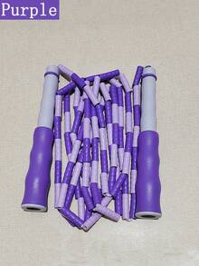 1pc Adjustable Bamboo Segment Jump Rope, Colorful Skipping Rope For Beginners, Fitness Exercise Speed Jumping Rope With Signature Space