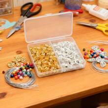 300pcs/Box Flower Vase Bead Caps, Jewelry Findings, Small Glass Shaped Spacer Beads, Cone Bead Caps, DIY Jewelry Making Supplies - J41 - View 2