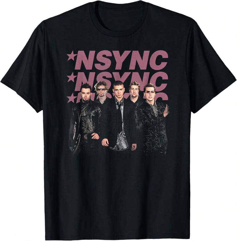 Triple NSYNC Band T-Shirt - Black - View 1