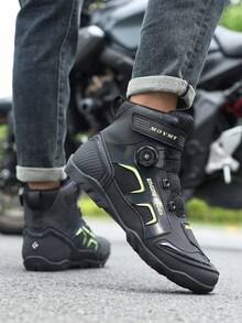 Motorcycle Shoes, Off-Road Motorcycle & Street Bike Gear, Racing Boots, Suede Leather Off-Road Motorcycle Boots, Professional Men's Motorcycle Boots