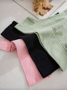 Kit 3 Women's Ribbed Panties, High Waist, Premium Comfort - Assorted Colors - 彩色 - 查看 6