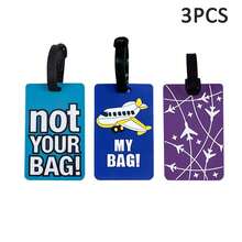 Fashion Luggage Tag Boarding Pass PVC Soft Rubber Creative Hanging Tag Label Luggage Tag Travel Airplane Tag Luggage Hanging Tag Identification Tag Card Holder Suitcase Tag For Travel For Luggage Waterproof Travel Accessories Cruise Essentials Vacation Essentials For Men Women - Multicolor - View 6