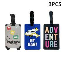 Fashion Luggage Tag Boarding Pass PVC Soft Rubber Creative Hanging Tag Label Luggage Tag Travel Airplane Tag Luggage Hanging Tag Identification Tag Card Holder Suitcase Tag For Travel For Luggage Waterproof Travel Accessories Cruise Essentials Vacation Essentials For Men Women - Multicolor - View 7