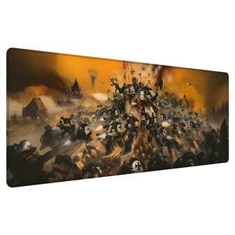 1pc Epic Battle Mouse Mat - Dramatic Battlefield Aesthetic With Armored Troops & Fiery Skies, Smooth Surface For Lightning - Fast Precise Gaming Moves & Immersive Sci - Fi Battle Ambiance, Non - Slip Rubber Base For Rock - Solid Desk Grip, Reinforced Stitched Edges For Heavy - Duty Durability & Anti - Tearing, Ideal For Crafting A Bold & Tactical Gamer Vibe On The Desk, Perfect Gift For Sci - Fi Gaming Enthusiasts