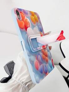 Custodia protettiva con fiori a forma di cuore colorati compatibile con Apple iPad Mini 6/7, Tab A7/A9, Pad 5/5 Pro, con texture morbida, supporto pieghevole e cover protettiva dipinta