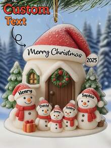 1pc Custom Christmas Acrylic Ornament, Personalized With Your Photo Or Text, Made Of Premium Clear Acrylic, Lightweight, Durable, And Shatterproof, Perfect For Decorating Christmas Trees Or Holiday Spaces, Ideal Gift For Family, Friends, And Loved Ones - Multicolor - View 2