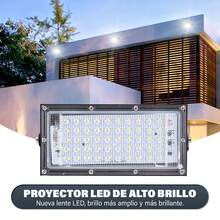Reflector Led 30w Luminario Exterior R18w30mm30 Tianlai Slim Carcasa Negro Luz Blanco frío - Negro - Ver 7