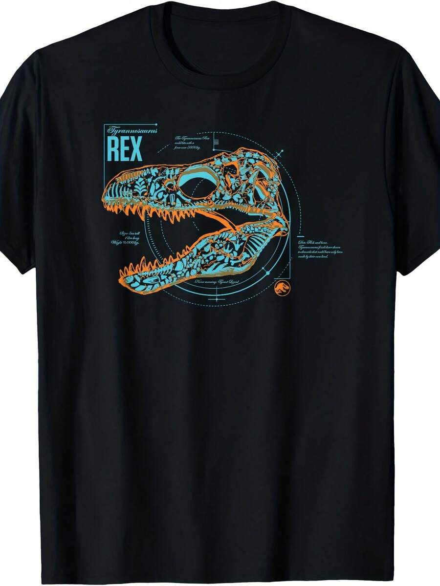 Jusic World Fallen Kingdom T-Rex Skull Facts T-Shirt T-Shirt - 款式30 - 查看 1
