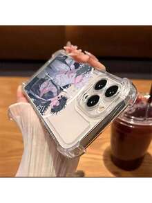 Anime Agent Time Handyhülle geeignet für iPhone 16 15 14 13 12 11 Pro Max X XR XS MAX 8 7 Plus Anti-Fall transparente weiche Rückabdeckung - Silber - Übersicht 3