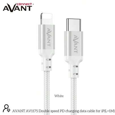 Cable avant connect tipo c a lightning - pd 20w - carga rapida - 1m trenzado