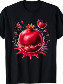 Camiseta con estampado de salpicaduras de granada - Estilo 12 - Ver 1