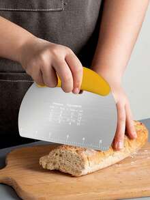 Stainless Steel Dough Cutter, Silver Dough Scraper, Suitable For Baking, Stainless Steel Dough Scraper - Multi-Functional Baking Tool, Suitable For Pastries, Bread, Etc. - Holiday Food Kitchen Gadget - Multicolor - View 3