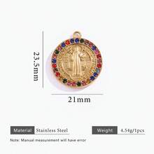 1 szt. Stal nierdzewna 18K pozłacana olejkiem kroplowym i diamentami, wielostylowe wisiorki DIY, zawieszki z zawieszkami, akcesoria do tworzenia biżuterii, akcesoria do tworzenia biżuterii damskiej ze stali nierdzewnej, biżuteria damska ze stali nierdzewnej, akcesoria damskie, odpowiednie do codziennego noszenia przez kobiety i na okazje, na prezent - wisiorek - Zobacz 31