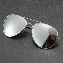 Punk Style Durable Metal Frame Glasses - Unisex Fashion Accessories And Photo Props, Great Gift For Everyday Or Special Occasions - 銀色 - 查看 4
