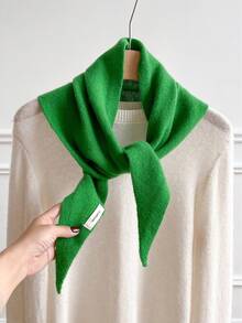 1条三角围巾，100%羊毛，女士头巾，针织围巾，多功能保暖针织围巾，适合搭配连衣裙 - 100% Wool - 查看 23