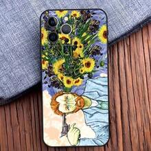 Funda de teléfono Van Gogh La noche estrellada compatible con  16,15,14,13,12,11,Pro,X,XS,Max,XR,Plus,Mini, funda de silicona suave negra, compatible con funda de  17, funda de  17 Pro, funda de  17 Pro Max - z5 - Ver 13