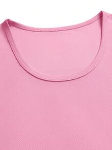 女款運動健身背心 無袖上衣 瑜伽健身房運動背心 適合休閒外出、跑步、戶外運動 - 粉色 - 查看 8