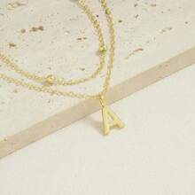 Initial Necklaces For Women 14k Gold Plated Dainty Layered A-Z Letter Pendant Necklaces For Women  Personalized Name Necklace Gold Jewelry Gifts Fashion Accessories2025 - l - 查看 5