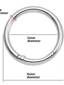 Internet Celebrity Burst Zinc Alloy Spring Ring Key Chain High-Grade Color-Retaining Spring Buckle Bags Hardware Opening Circle Ring Wholesale