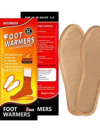 足部暖贴 10/32/60 片装 - 可持续发热长达 8 小时，无异味，空气激活式足部暖贴，圣诞礼物，暖手宝，男士礼物，圣诞袜填充物，可充电暖手宝